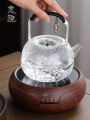 Yulanxiang Glass Tea Pot Electric Ceramic Stove Set for Office And Home Use High Temperature Resistant for Brewing Flower Tea. 