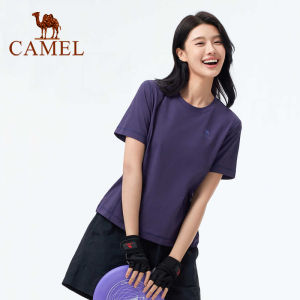 Cameljeans Outdoor Quick-drying T-shirt Womens Summer Short-sleeved Elastic Breathable 3A Antibacterial Sports T-shirt Women