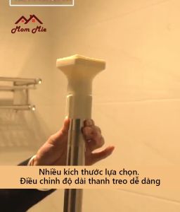 Thanh treo rèm inox không khoan tường nhiều kích thước - G008
