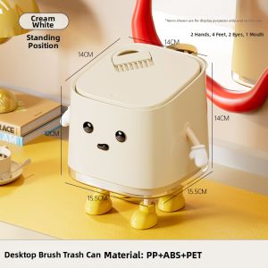 DOLANX | Cute Mini Trash Can for Home Office Desk