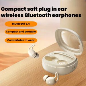 หูฟังบลูทูธปลั๊กอ่อนขนาดกะทัดรัดอินเอียร์หูฟังบลูทูธไร้สายเพลงหูฟังหูฟังไร้สายลดเสียงรบกวน