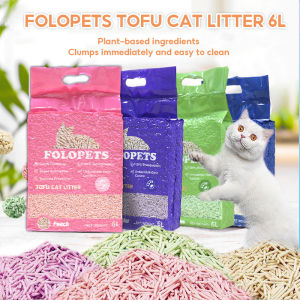 FOLOPETS Tofu Cat Litter Mixed Cat Litter Sand 6/7L Natural Fresh Biodegradable Fast Clumping
