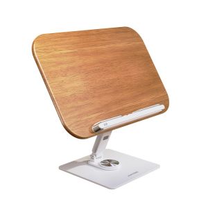SSKYYD-10 Read stand 360° Rotation Adjustable Wooden Book Stand Holder for Reading Portable Support Document Shelf Book Stand