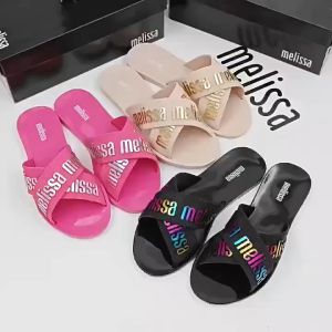 2024 Official Store Melissas shoes for women slippers exquisite Hot stamping style ladies Sandals girls beach shoes