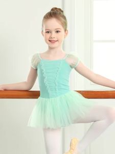 Girls Ballet Tutu Dress Puff Short Sleeve Dance Dress Kids Ballet Skirted Leotard for Toddlers Ballet Leotard Dance Tutu