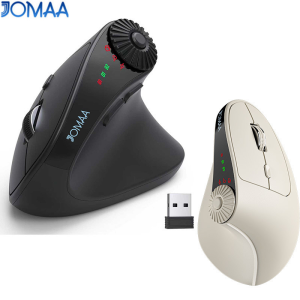 JOMAA | JOMAA Right Hand Wireless Vertical Mouse with Adjust Knob Bluetooth Ergonomics Mice for Computer Laptop Tablet Windows