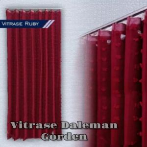 Gorden jendela Plisket ruby daleman vitrase Gorden uk 100x200