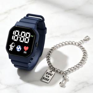 NEW Kids Watches with Bracelet Sport LED Digital Watches Silicone Strap Sport Electronic Wristwatch for Children Boys Girls Gift