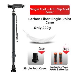 LIWAN | Lighted Telescopic Four-foot Non-slip Multifunctional Cane