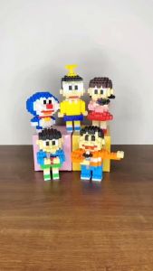 Nano Blocks Doraemon Mini 3D Model Mainan Blok Susun Bricks Konstruksi DIY Doraemon Figure Dekorasi Hiasan Karakter Animasi Dorami Nobita Magic Block Hadiah Kado Anak