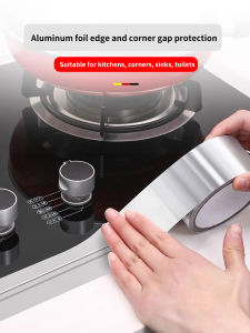 Aluminum Foil Anti Mold and High Temperature Resistant Tape Kitchen Anti Oil Sticker Stove Sink Waterproof Edge Sealing Gas S