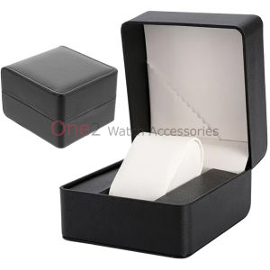 PU Leather Watch Box with Pillow Single Wristwatch Bracelet Bangle Jewelry Holder Storage Box Gift Display Case Organizer