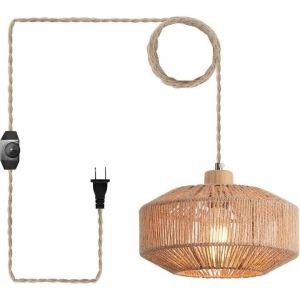 Đèn Treo JOYINLED Coastal Woven E27 Với Dây Thừng Gai Thủ Công Công Tắc Điều Chỉnh Độ Sáng Đèn Treo Tự Nhiên Cho Phòng Ngủ