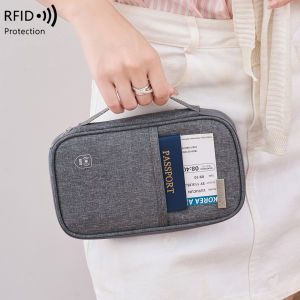 MLZH | RFID Blocking Passport Organizer Multifunction Travel Document Storage Bag