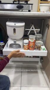 GSlife🔥Extendable🔥2Tier Layered Pull-out Retractable Basket Rack Drawer Style Kitchen Cabinet Storage Rack Sturdy Cabinet Bawah Sinki 大型拉篮