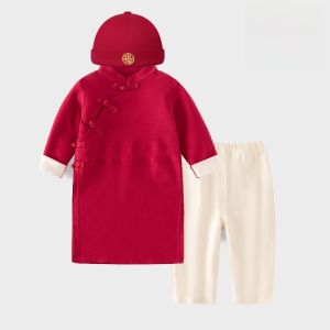 Fashionable Thickened Baby Romper Traditional Chinese Style Autumn Winter Clothes for Boys Girls Cotton Long Sleeve Onesie