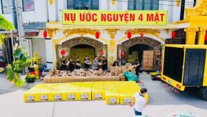 NỤ ƯỚC NGUYỆN 4 MẶT MÀU XANH DƯƠNG (Hộp 31 nụ kèm văn khấn)