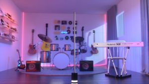 goSmart Asia Govee Lyra/Cylinder/Floor Lamp Uplighter Floor Lamp 2 Pro Black 2 Speaker  RGBIC Technology Stand Lamp Gaming Light Lampu Lantai LED