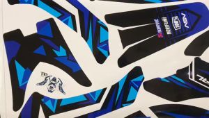 Decal Yamaha Fino 125 Full Body oreo Hitam Biru D-R8-037