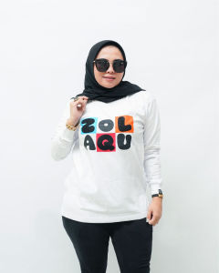 KAOS ZOLAQU TERBARU 2024 PAKAIAN WANITA LENGAN PANJANG ATASAN JUMBO OFFICIAL STORE AGEN RESMI PUTIH