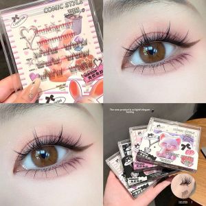 No-glue Natural Looking Fake Eyelashes Set Cappuvini Brand Curly Effect No.34 Cluster Womens Style Combination Plate Upper Lower