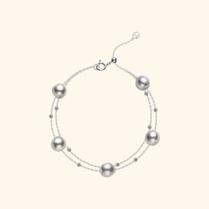 Helas | Baroque Akoya Pearl Double Layered Starry Hand Chain