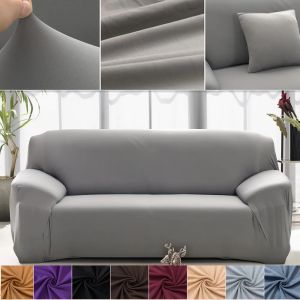 Áo Phủ Ghế Sofa Chất Liệu Lụa Sữa Co Giãn Màu Trơn - 1/2/3/4 Chỗ Ngồi Phòng Khách Bảo Vệ Đồ Nội Thất Bằng Polyester