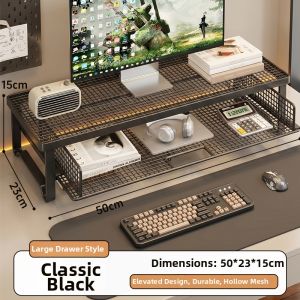 WUBUWEI | Height Adjustable Monitor Stand With Drawer