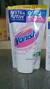 Vanish Penghilang Noda Pakaian White Pembersih Noda Baju Membandel 425ml Refill