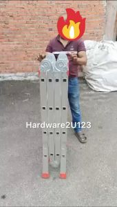 16Steps(462cm)/12Steps(354cm) Aluminum Multi-Purpose Foldable Ladder Multipurpose Folding Tangga Lipat 多功能楼梯
