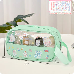 Transparent Waterproof Makeup Bag Travel Toiletry Storage Pouch Womens Cosmetic Storage Bag Large Capacity PVC Material