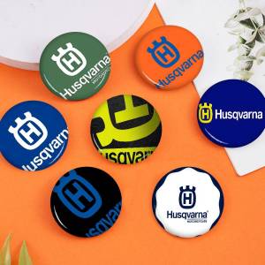 H-Husqvarnas PU 32/44/58MM Customizable Button Pins Cute Funny Creative Badge Jewelry Decor Gifts For Friends