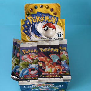 Funism | Hot PKM First Generation Base Set Booster Box English Factory Sealed Holo Foil Card DIY TCG Anime Box Card