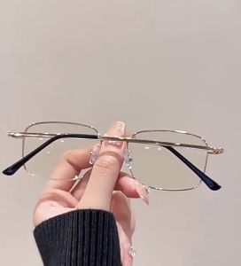 Photochromic Kacamata komputer wanita persegi logam bingkai kacamata pria