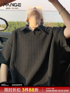 Polo Collar Short Sleeve T-Shirt Mens Loose Fit Summer Versatile Big Size Casual Shirt Breathable Comfortable Fashionable