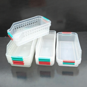 ciiemen | Plastic Rectangular Slanted Opening Storage Basket