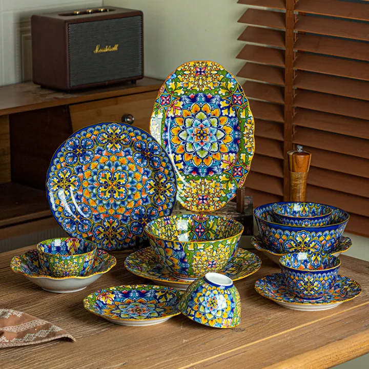 Mewah%20&%20Selamat,%20Set%20Pinggan%20Mangkuk%20Warna%20Bawah%20Glasur,%20Mudah%20Dicuci%20Dapur,%20Rice%20Soup%20Ceramic%20Porcelain%20Keramik%20Bowl%20Plate,%20Wedding%20Doorgift,%20New%20Bohemian%20Style%20Thickened%20Underglaze%20Tableware,%20Safe%20High%20Temperature%20Underglaze%20-%20Image%202