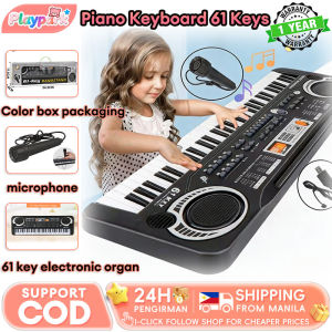Piano Keyboard 61 Keys With Microphone Portable Rechargeable Learning Music Piano For Kids
