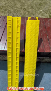 1 Meter Safety PVC Cable & Hose Protector Ramp Indoor Outdoor Floor Cable Cover Office WarehouseMallWire Protector