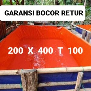 terpal kolam ikan besar 200X400X100 a3 korea
