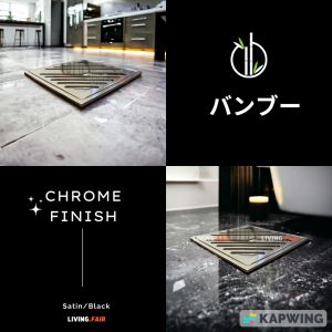Living Fair ZHU-Series 2 15x15cm 10x10cm Stainless Steel Floor Grating 6inches Bathroom Floor Trap Anti Smell Anti Pest