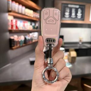 Suitable for Audi A4L Car Key Cover Q5L High-End Q7 A3 A6L A7 A8 Q2L Q3 Buckle Case Cover Female Minimalist