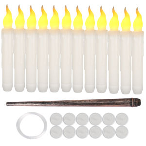 Flameless Taper Candles with or without Remote Control Battery Operated Taper Candles Flickering LED Candlesticks for Halloween