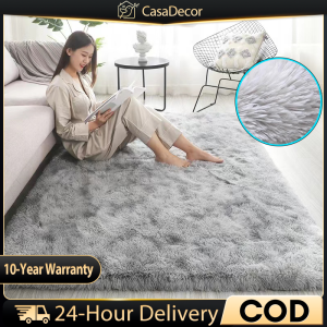 CASA 160x200cm Grey Plush Karpet Bulu Fluffy Shaggy Soft Floor Mat Fur Carpet Anti Slip for Bedroom and Living Room Decor 地毯地垫