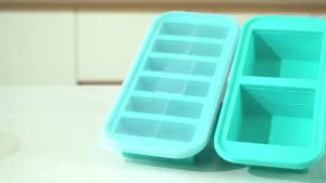 2/4/6 Grid Big Ice Tray Mold Silicone Freezer Tray with Lid Fridge Food Soup Storage Box Ice Tray Mold Ice Blocks Maker Model