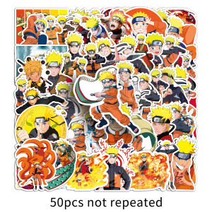 Decorative Naruto Nine-Tails Q Version Stickers Waterproof Adhesive Decals for Luggage Helmet Power Bank Mobile Phone Case