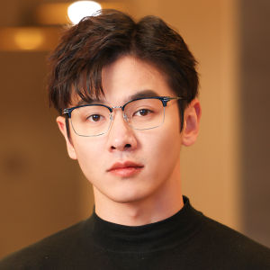 Photochromic Nearsighted Glasses Business Half Frame Myopia Eyeglasses with Grade Men Anti-radiation Computer Glasses