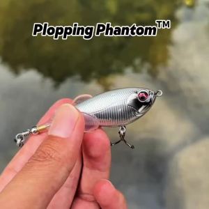 GOBAIT Topwater Fishing Lure with BKK Hooks - Easy Catch Plopper Instant Start Swim & Sound Long Cast 1-5Pcs Spin Hard Baits