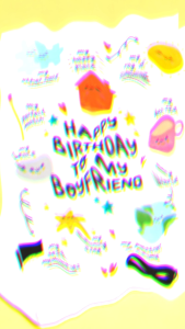 Birthday Card for Boyfriend Cute Romantic Greeting Love Cute Romance Card Love Gift Sweet Bday Boyfie Greeting Card