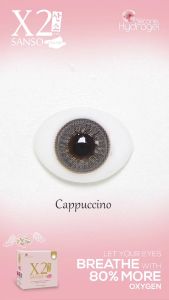 X2 Sanso Color Cappuccino Monthly Softlens Warna